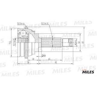 ШРУС наружный MILES GA20159 фото