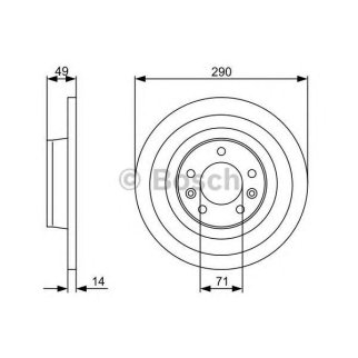 Диск тормозной задний BOSCH 0 986 479 379 фото