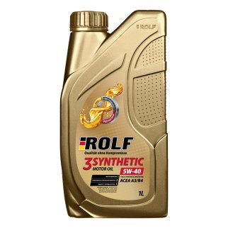 Масло моторное ROLF 3-SYNTHETIC 5W40 A3/B4 (пластик) синт. 1л фото
