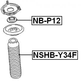 Пыльник амортизатора FEBEST NSHB-Y34F фото 2