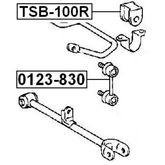 Втулка (сайлентблок) заднего стабилизатора FEBEST TSB-100R фото 2 Втулка (сайлентблок) заднего стабилизатора FEBEST TSB-100R фото 2