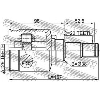 Шрус внутренний 29x38x22 фото