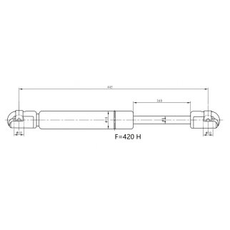 Упор газовый (амортизатор) для а/м Suzuki SX4 (06-) (крышки багажника) (GS 2404) фото 3