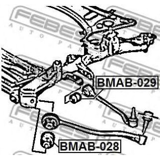 Сайлентблок передний подвески FEBEST BMAB-028 фото