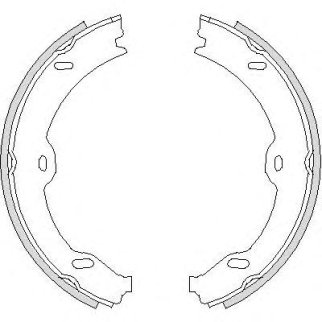 Колодки ручника MB W211/W221/R230/C219 01> к-кт REMSA фото