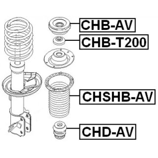 Опора переднего амортизатора FEBEST CHB-AV фото 2