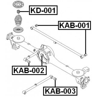 Сайлентблок задней подвески FEBEST KAB-002 фото 2