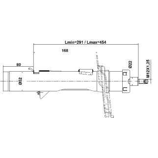 Амортизатор передний R FORD C-MAX CEU 2015- FEBEST 21110-012FR фото 2