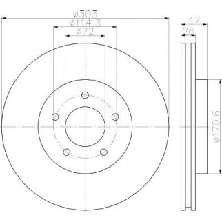 Диск тормозной передний вентилируемый TEXTAR 92197703 фото