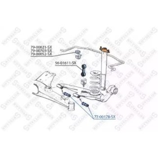 77-00178-SX_сайлентблок задн. рычага! BMW Е30/Е28 80-91/Е36/Z3 94> фото
