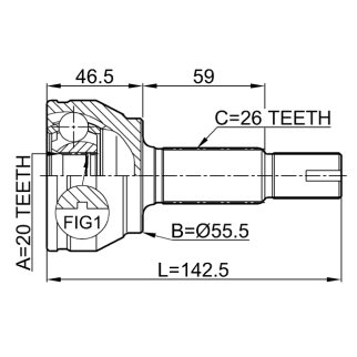 0110-KSP90_ШРУС наружный к-кт! Toyota Yaris 05-11 фото 2