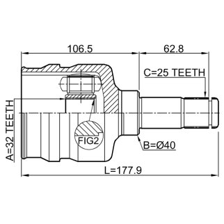 ШРУС внутренний FEBEST 2011-CARLH фото 2