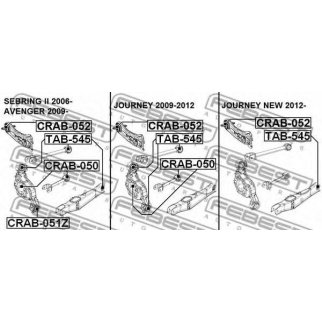 CRAB052_сайлентблок заднего рычага! Dodge Journey 09> фото