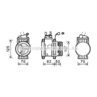 Компрессор системы кондиционирования AVA CTK041 фото
