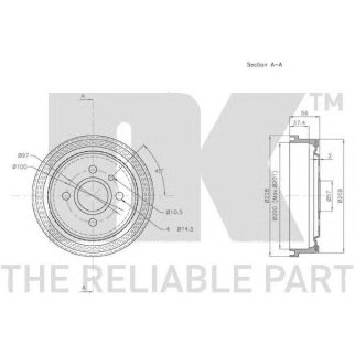 Барабан тормозной задний (200x37,5mm) / OPEL Astra-F,Kadett-D/E 1.0-1.6 79~98 фото