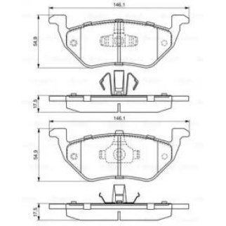 Колодки тормозные MAZDA Tribute (04-08) задние (4шт.) BOSCH фото
