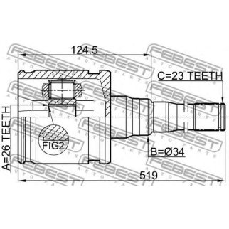 ШРУС внутренний FEBEST 0111-MCX20RH фото