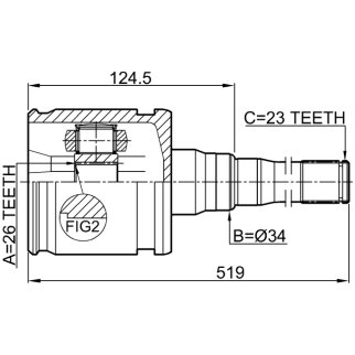 ШРУС внутренний FEBEST 0111-MCX20RH фото 2