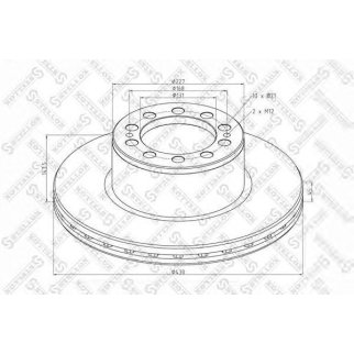 Диск тормозной Stellox 85-00824-SX фото