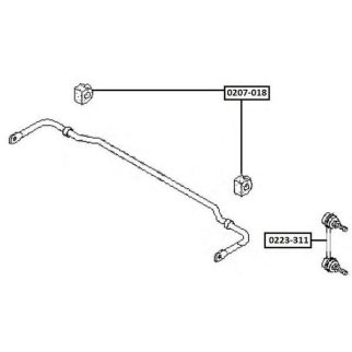 Втулка заднего стабилизатора ASVA 0207-018 фото