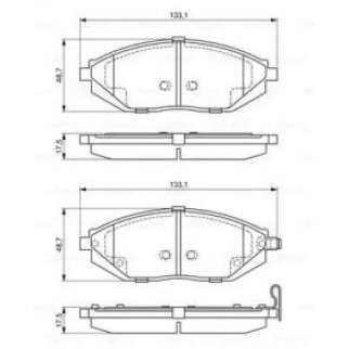 Колодки тормозные передние к-кт BOSCH 0 986 494 684 фото