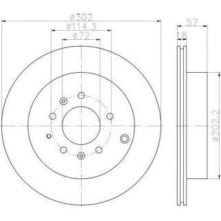 Диск тормозной задний MINTEX MDC2082 фото