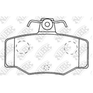 Колодки тормозные задние к-кт NiBK PN2214 фото