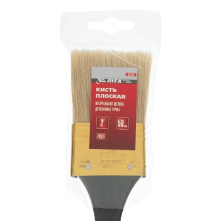 Кисть плоская Профи 2, натуральная щетина, деревянная ручка MATRIX 83152 фото 1