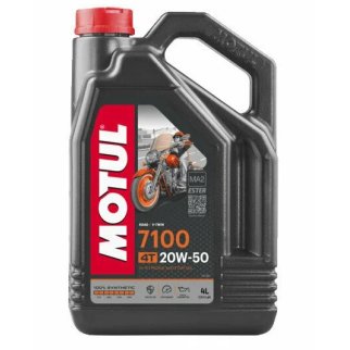 Масло моторное 4T Motul 7100 4T 20W50 синтетическое 4 л 104104 фото