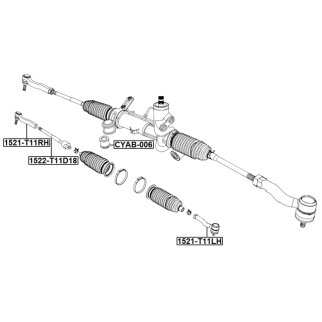 Тяга рулевая FEBEST 1522-T11D18 фото 2