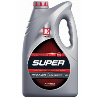 Масло моторное ЛУКОЙЛ СУПЕР 10W40 SG/CD 4л п/синт. фото