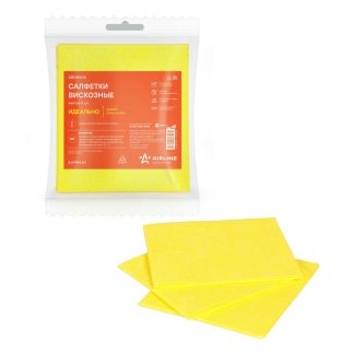 Салфетки вискозные желтые 3 шт. (34x30см) (ABDN004) фото