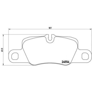 Колодки тормозные задние к-кт brembo P 65 020 фото