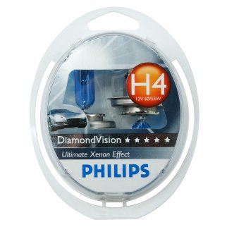 Лампа 12V H4 60/55W PHILIPS Diamond Vision 2 шт. DUOBOX 12342DVS2 фото