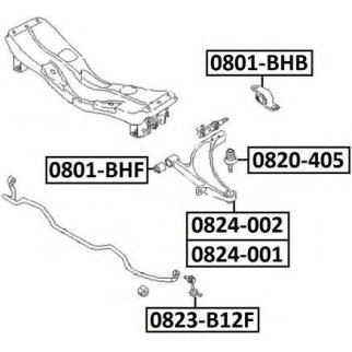 Стойка переднего стабилизатора ASVA 0823-B12F фото