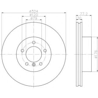 Диск тормозной PAGID 8DD 355 109-921 фото