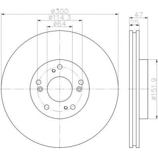 Диск тормозной передний вентилируемый MINTEX MDC1936 фото