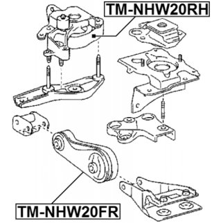 Опора двигателя FEBEST TM-NHW20FR фото 2