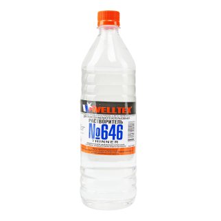 Растворитель 646 WELLTEX пласт.бут. 1л фото