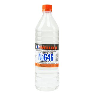 Растворитель 646 WELLTEX пласт.бут. 1л фото