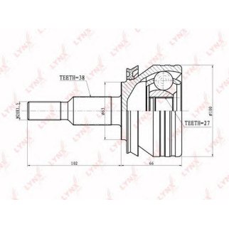 ШРУС наружный LYNXauto CO8027 фото
