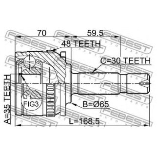 ШРУС наружный FEBEST 1410-ISTA48 фото