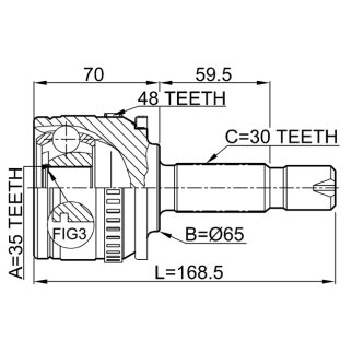 ШРУС наружный FEBEST 1410-ISTA48 фото 2