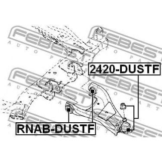Сайлентблок передний подвески FEBEST RNAB-DUSTF фото