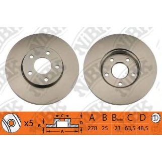 Диск тормозной NiBK RN1213 фото