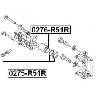 Ремкомплект суппорта тормозного заднего NISSAN PATHFINDER R51M 2005.01-2014.11 FEBEST 0275-R51R фото 2 Ремкомплект суппорта тормозного заднего NISSAN PATHFINDER R51M 2005.01-2014.11 FEBEST 0275-R51R фото 2
