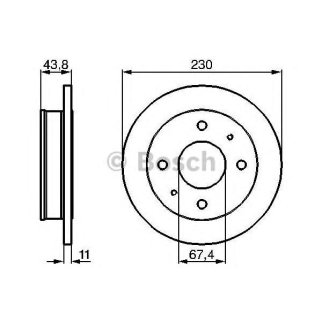 Диск тормозной HYUNDAI ATOS 98 -, ATOS PRIME 99- фото