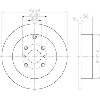 Диск тормозной задний MINTEX MDC1655 фото