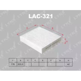 Фильтр салона LYNXauto LAC321 фото