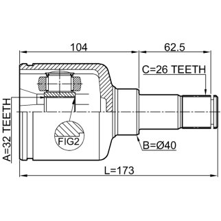 ШРУС внутренний FEBEST 2111-CB4LH фото 2
